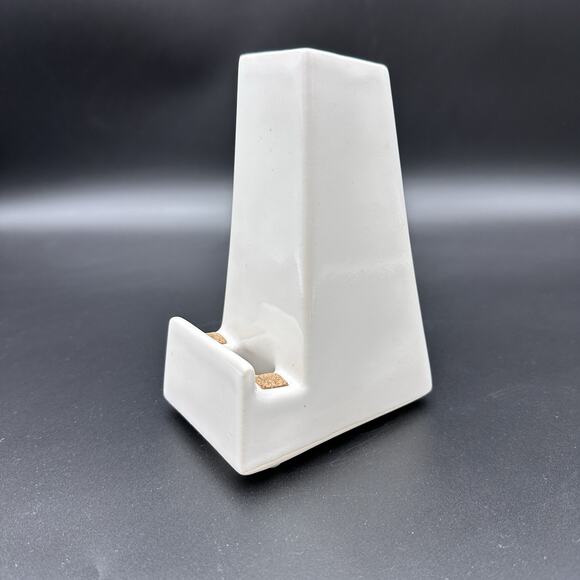 STAK Ceramic Phone Stand Vase Charger Holder Minimalist Modern Desk Organizer - Picture 2 of 15